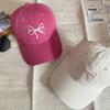 Embroidered Bowtie Hat PonytailHat Long Brims Baseball Hat Fashionable Sun Hat
