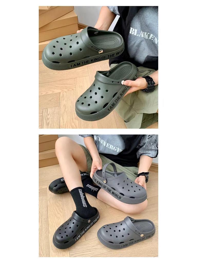 Eva Men's Summer Outdoor Height-Boosting Non-Slip Soft Sole Dual-Purpose Driving Sandals