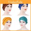 Cappello Etnico Estivo Tondo in Poliestere Ricamato con Perline Copricapo per Donna