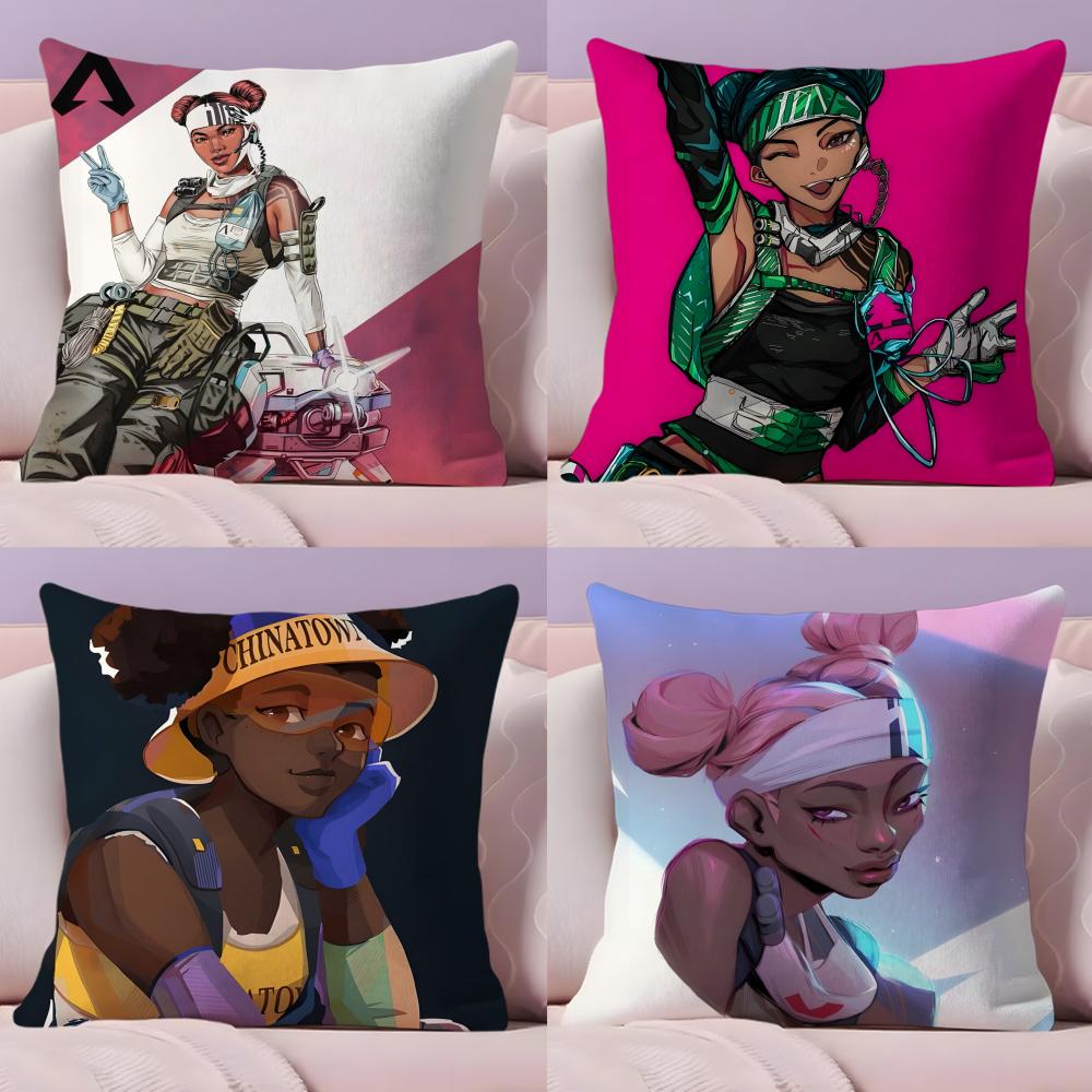 Apex Legends L-Lifeline Pillow Case Plush Fabric Soft Double-Sided Printed Sofa Warm Winter Home Gift Cushion Cover