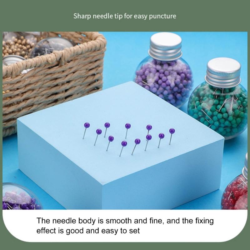 600x/Set Practical Pins with Head Straight Sewing Pins Quilting Pins for Fabric Craft Sewing Decorating Dressmaking