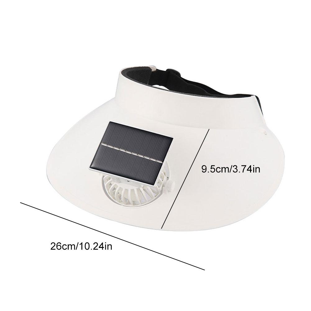 Sun Visor Hat with Fan Solar & USB Charging Sun Protection Hat Breathable Summer Cooling Fan Hat for Outdoor Camping Fishing