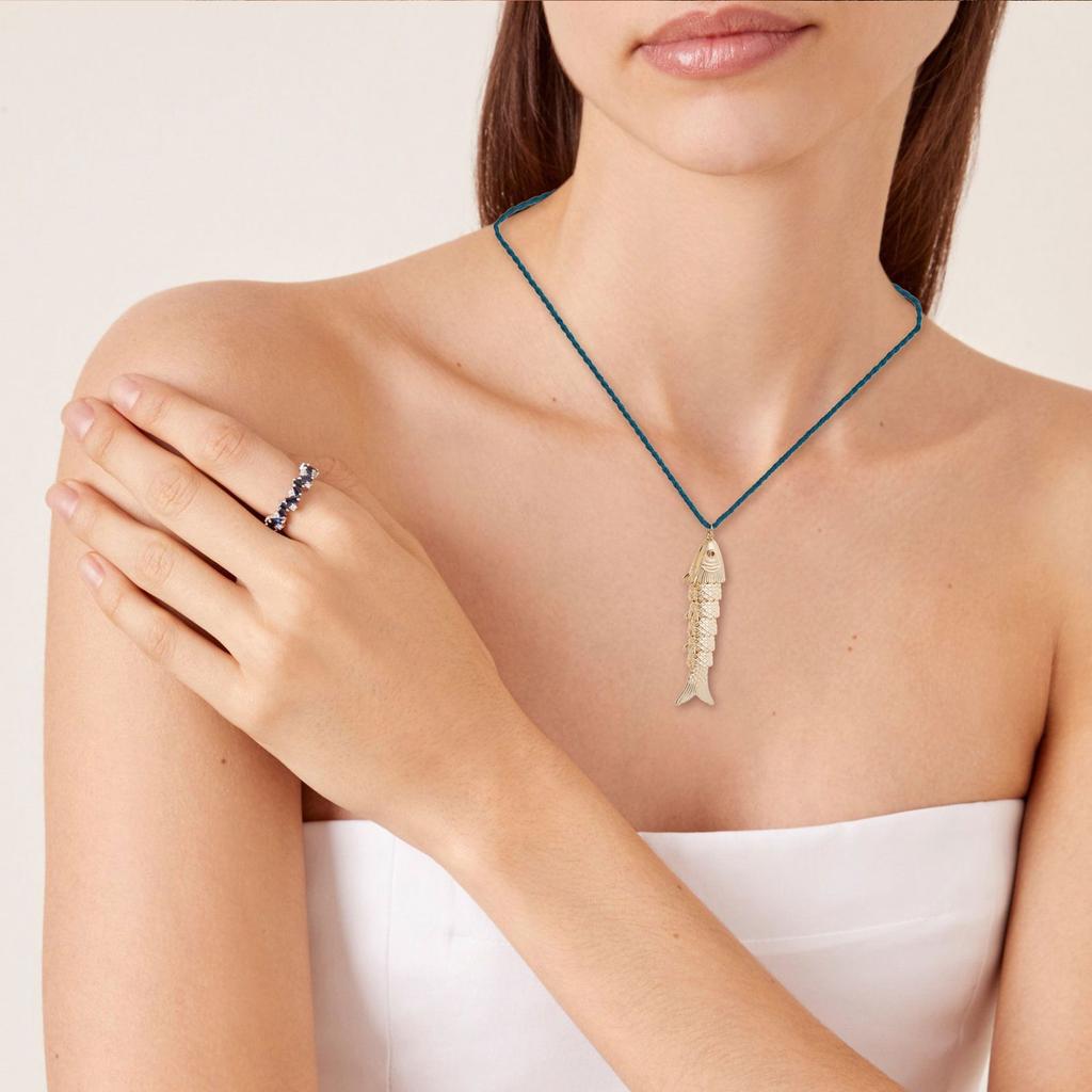 Trendy Adjustable Fish Pendant Choker Chain Fashionable Necklace Women Jewelry Gift Accessory