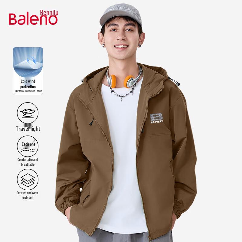 

Baleno Men s Letter Print Windbreaker Jacket 4XL