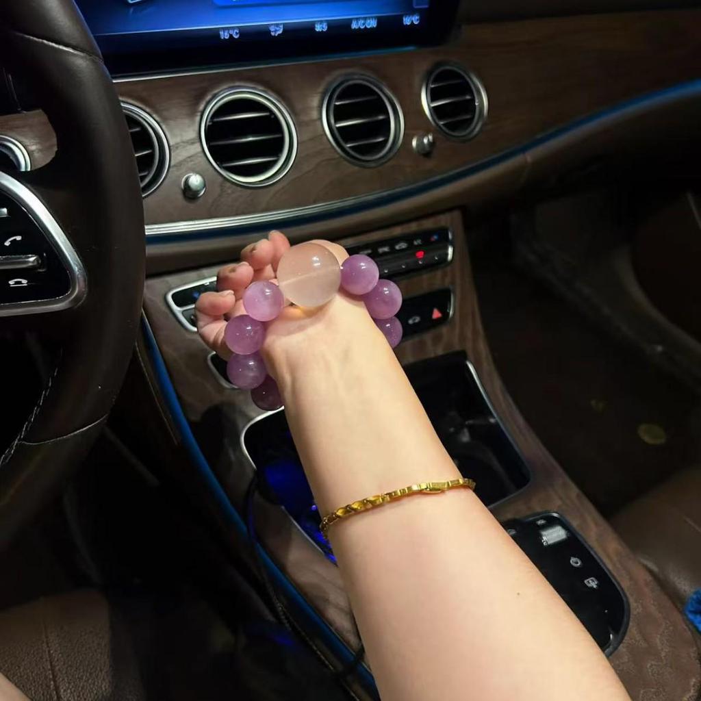 Lavender Kunzite Crystal Bracelet - Best Friend Gift in Purple and Pink with Star Accents