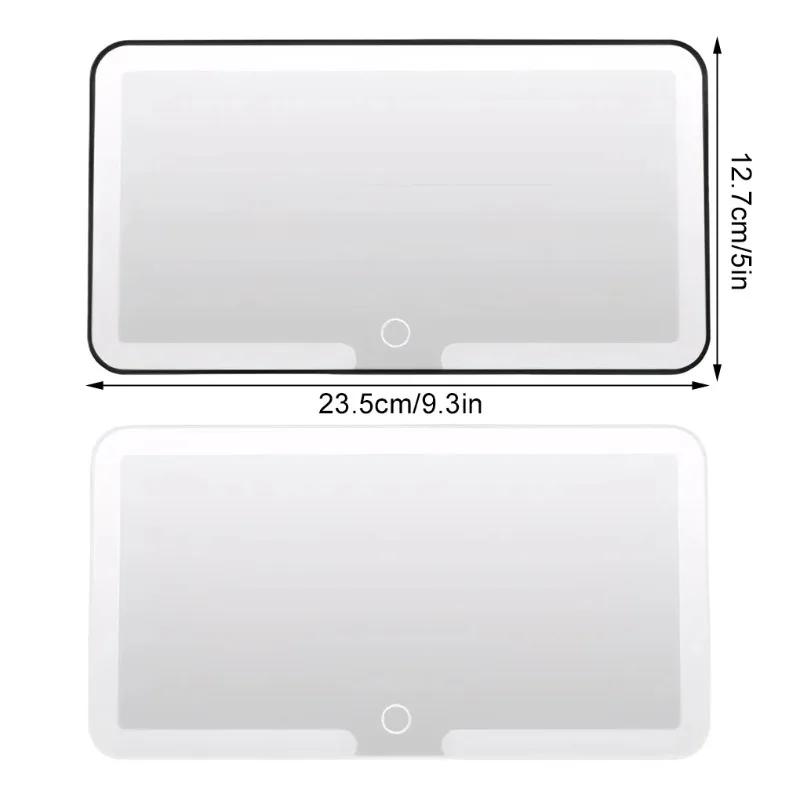 Travel LED Makeup Mirror for Car-Sun Visor Vanity Mirror,Automotive Interior Looking-Glass with Dimmable Touch,Auto Accessory