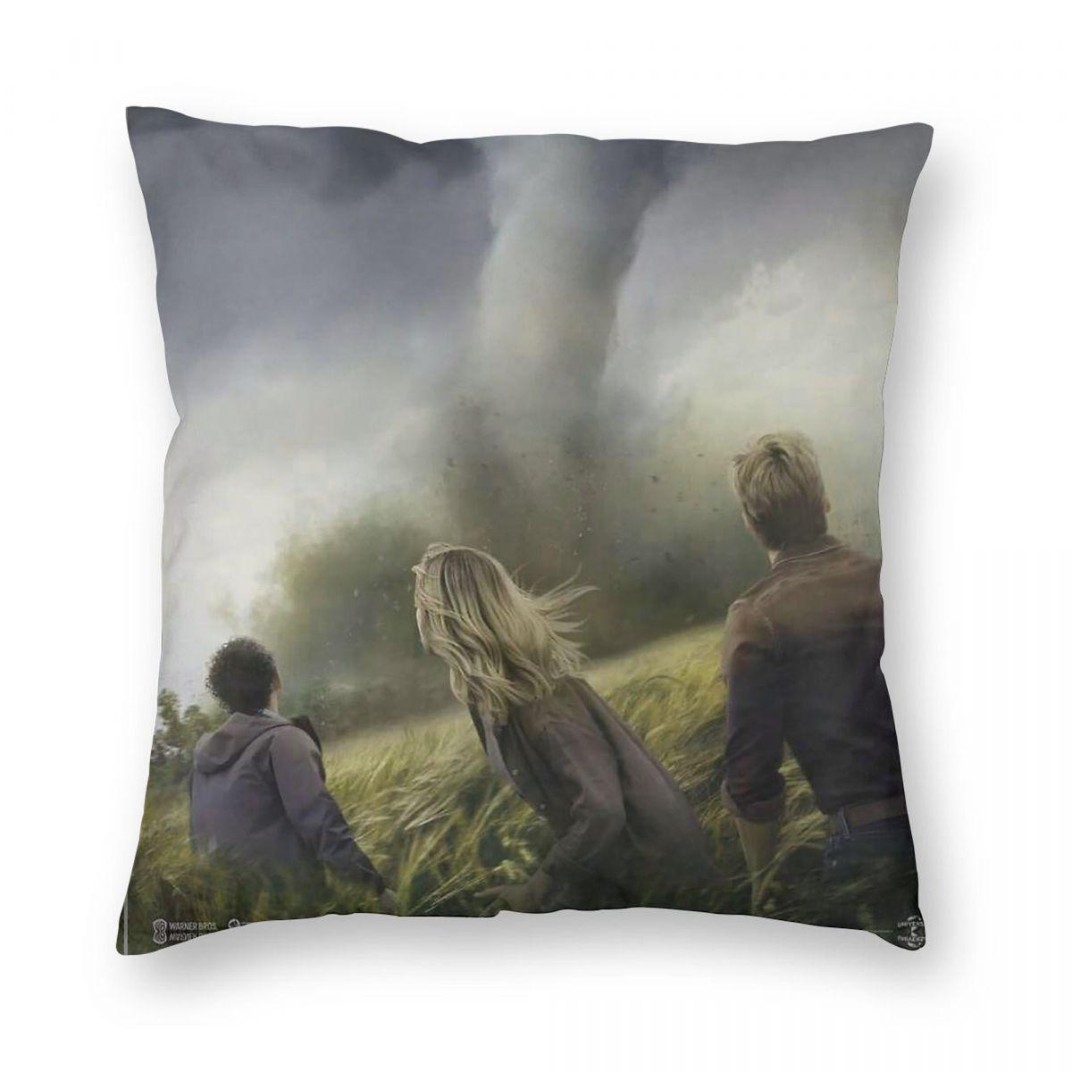 Twisters Movie Tornado Square Pillowcase Polyester Linen Velvet Creative Decorative Throw Pillow Case Sofa Seater Cushion Cover 30x30cm