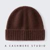 Womens 100% Pure Cashmere Beanie Oversized Warm Knit Hat Winter