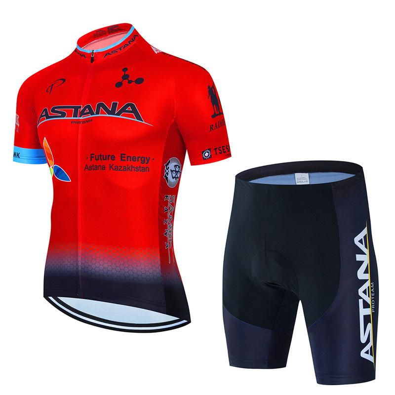 Men's summer short-sleeved cycling suit top mountain bike quick-drying breathable sweat-absorbing short-sleeved suit