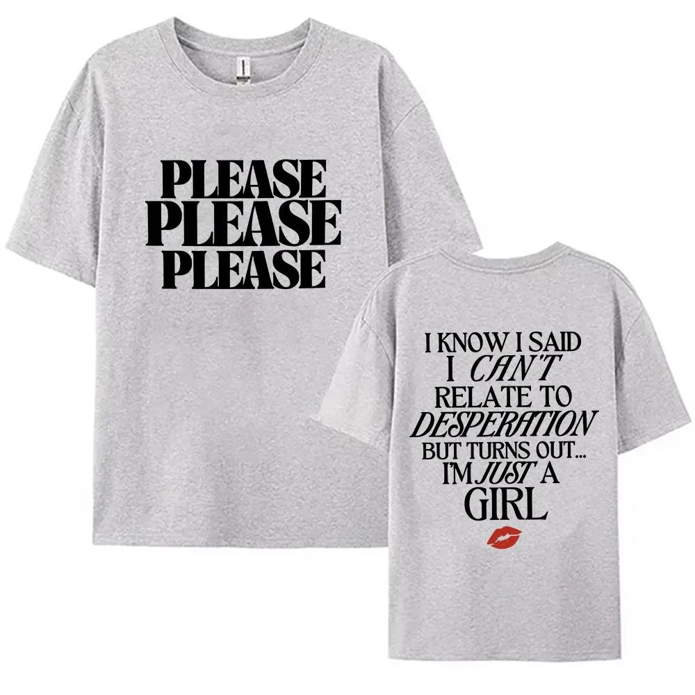 Sabrina Carpenter Please Please Please Tees 2024 New Song Graphic Print Teeshirt WomenMen Cotton Summer Tshirts Casual Clothes