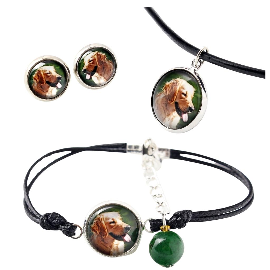 Golden Retriever – A set of jewelry in a box, necklace | Art-Dog
