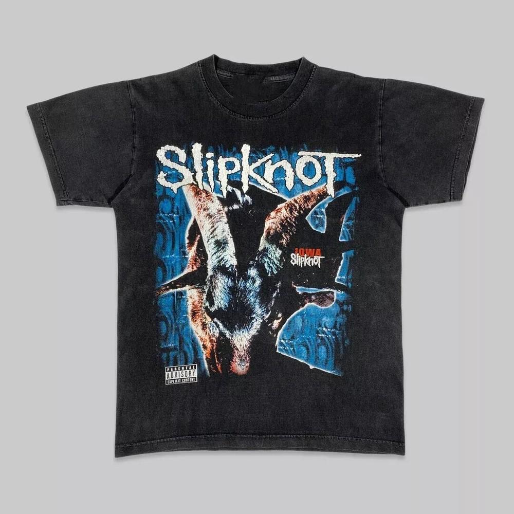 Группа Slipknot IOWA Редкий Дизайн Черная Футболка Репринт Ремейк S-5XL Мужская Женская Унисекс Футболка XXL