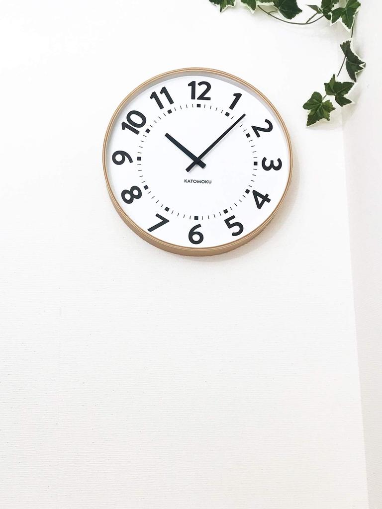 KATOMOKU plywood clock 17 wall clock sweep movement km-106NARC 362mm (radio clock)
