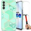 Case for Samsung Galaxy A54 5G, 2 Tempered Glasses - Slim and Stylish Protective Resistant Turquoise