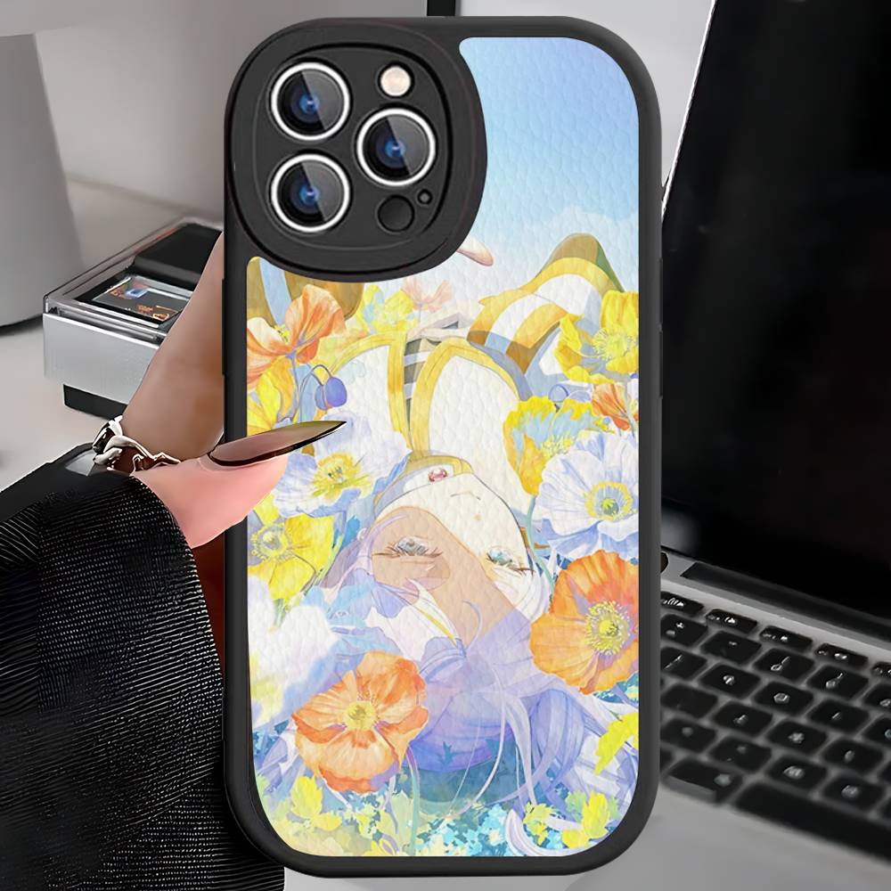 

Anime Frieren Cute Leather Phone Case For IPhone 16 15 14 13 12 11 Pro Max Plus Shockproof Cover iPhone 16 pro
