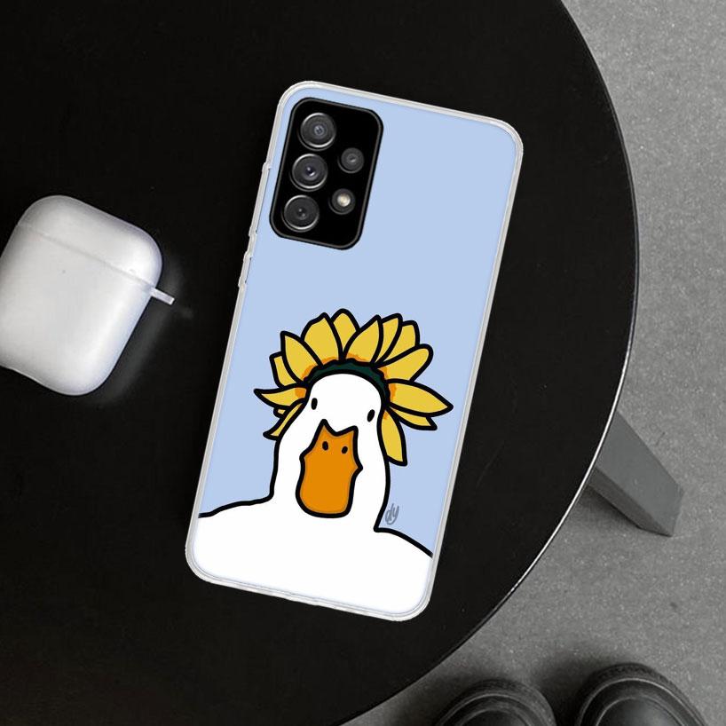 Cartoon Cute Goose Game Phone Case for Samsung Galaxy A17 A16 A26 A36 A56 A57 A37 A15 A25 A35 A55 A14 A24 A34 A54 A13 A23 A33 A5