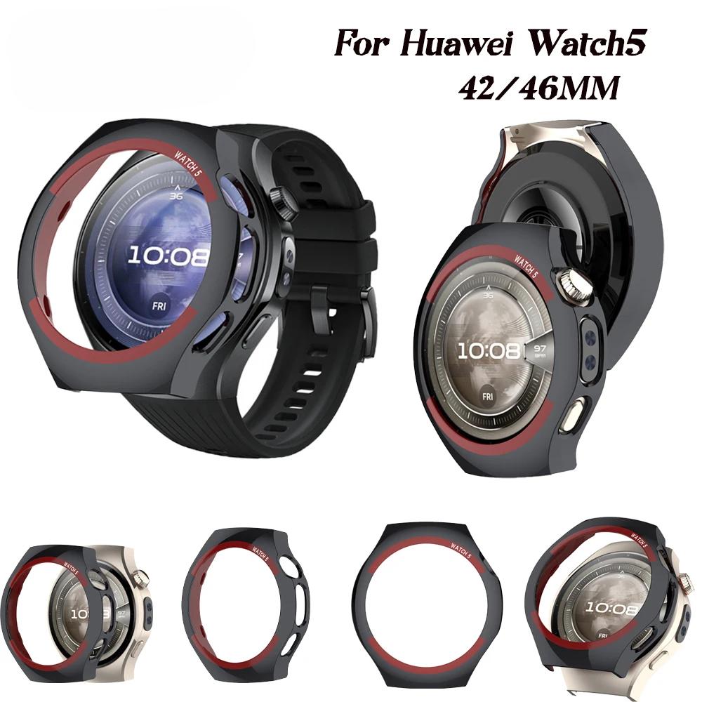 For Huawei Watch 5 42/46mm Hard PC Case Glass Bumper Shell Full Cover Space exploration Screen Protector Smartwatch Accessories
