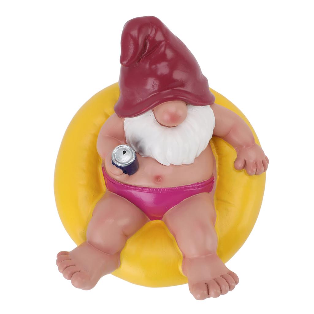 Pool Schwimmer Gnom Statue Harz Pool Party Entspannend Lustig Garten Schwimmende Gnom Figur für Außendekor