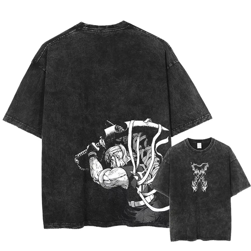 Hip Hop T-Shirt Anime Printed Streetwear Short Sleeve Vintage Japanese Graphic TShirt Men Harajuku Casual Daily Wear Cool Top