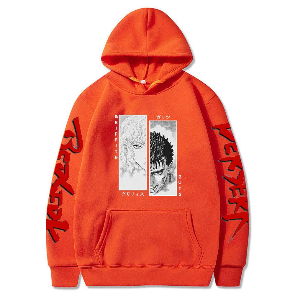 

Харадзюку Берсерк Аниме Толстовки с длинным рукавом Женские Осень Зима Флис Уличная одежда XXXL