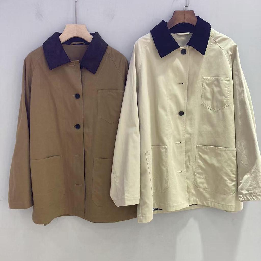 Nanyou Premium Women's Twill Cotton Workwear Mid-Length Loose Top Coat - Autumn Collection