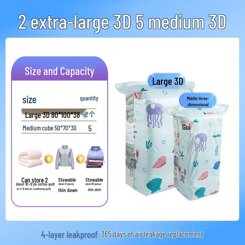 Taili Vacuum Compression Bag for Clothes, Quilts, and Jackets