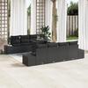 VidaXL 7-piece Garden Sofa Set with Cushions In Black Poly Rattan 3357886