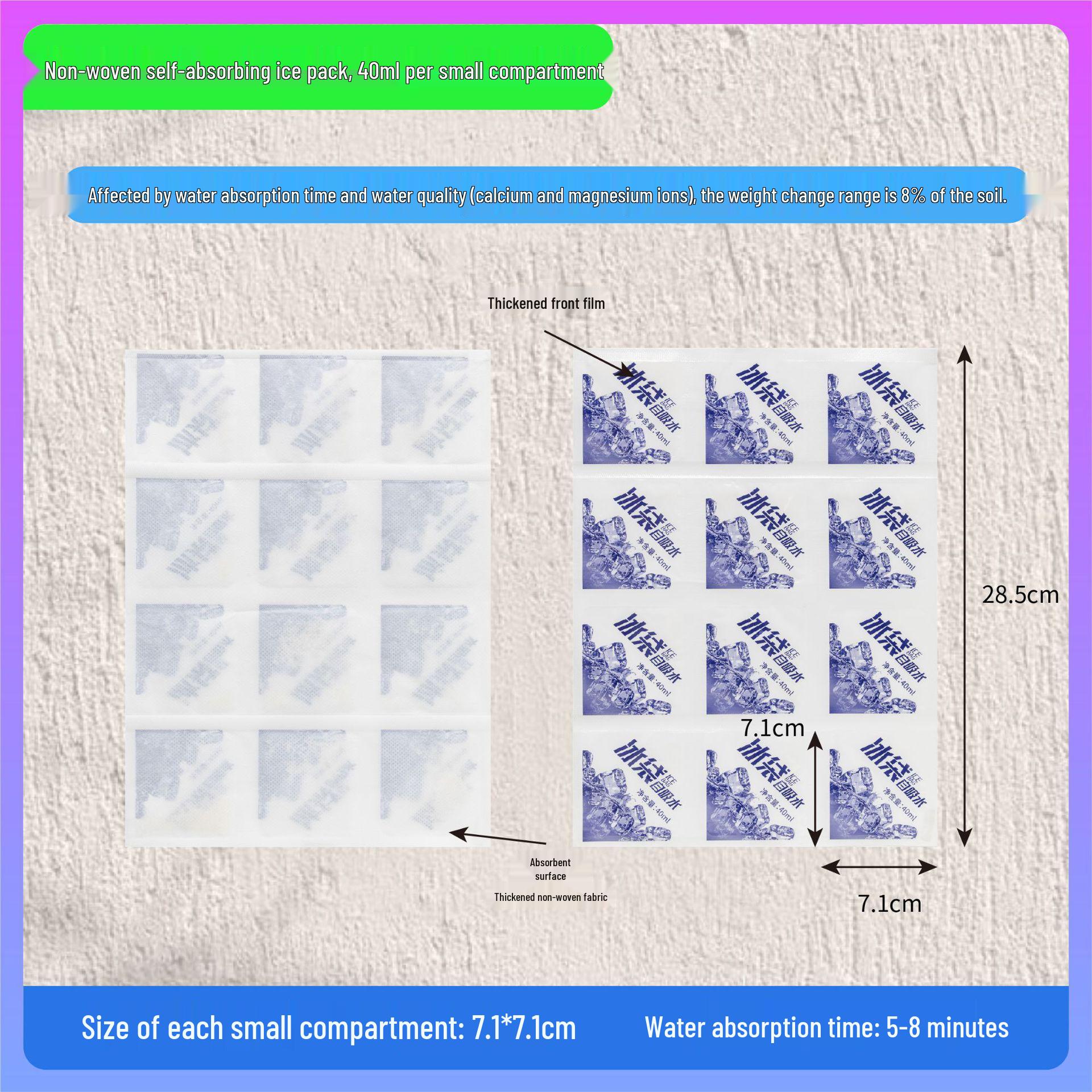 Cold Chain Transport Self-Absorbing Water Ice Pack for Fresh Food Aviation Express