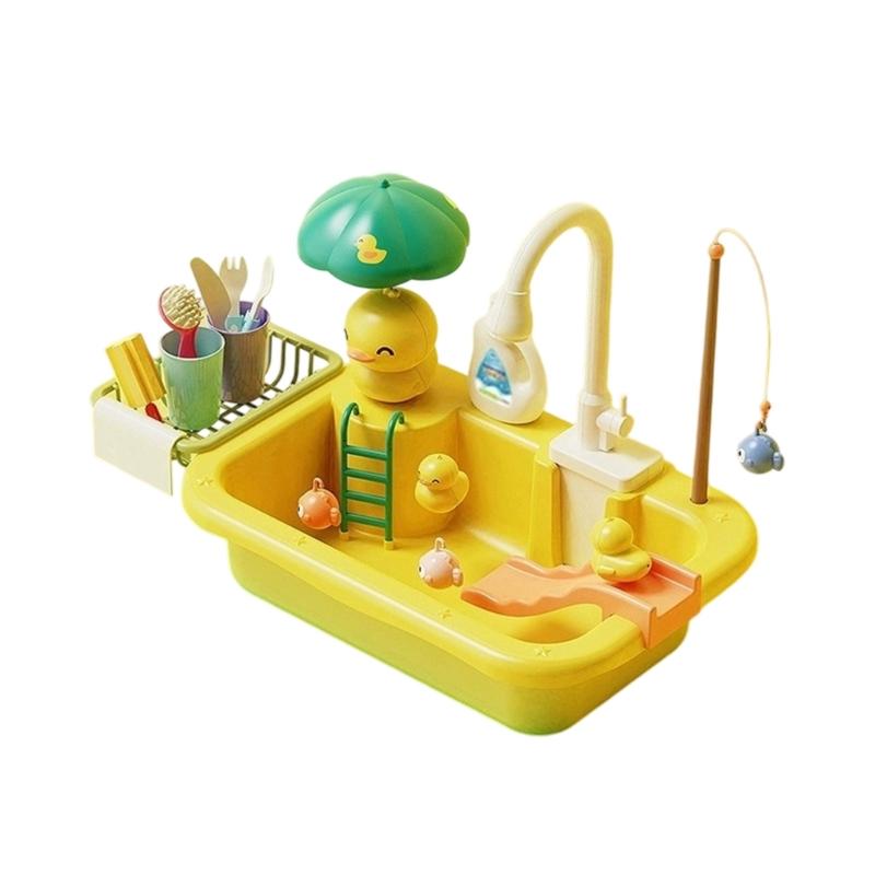 

Interactive Role Playing Dishwashing Sink Toy Set With Realistic Function For Early Childhood Development Hand Skill Toy
