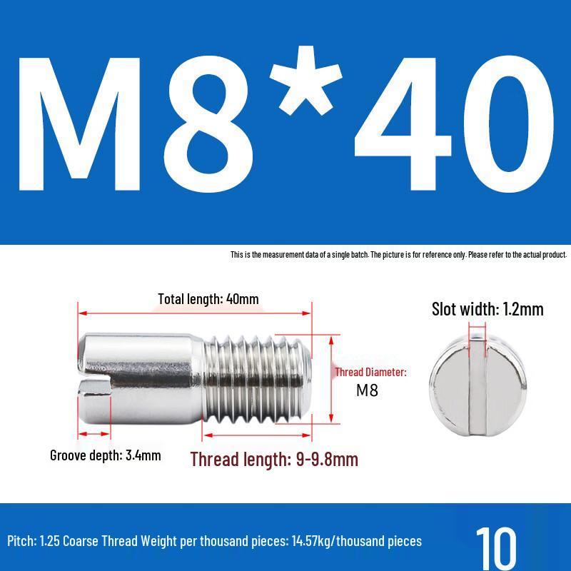 Huafengyi 304 Stainless Steel Slotted External Threaded Dowel Pin