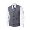 Men's V-Neck Wool Blend Cardigan Vest