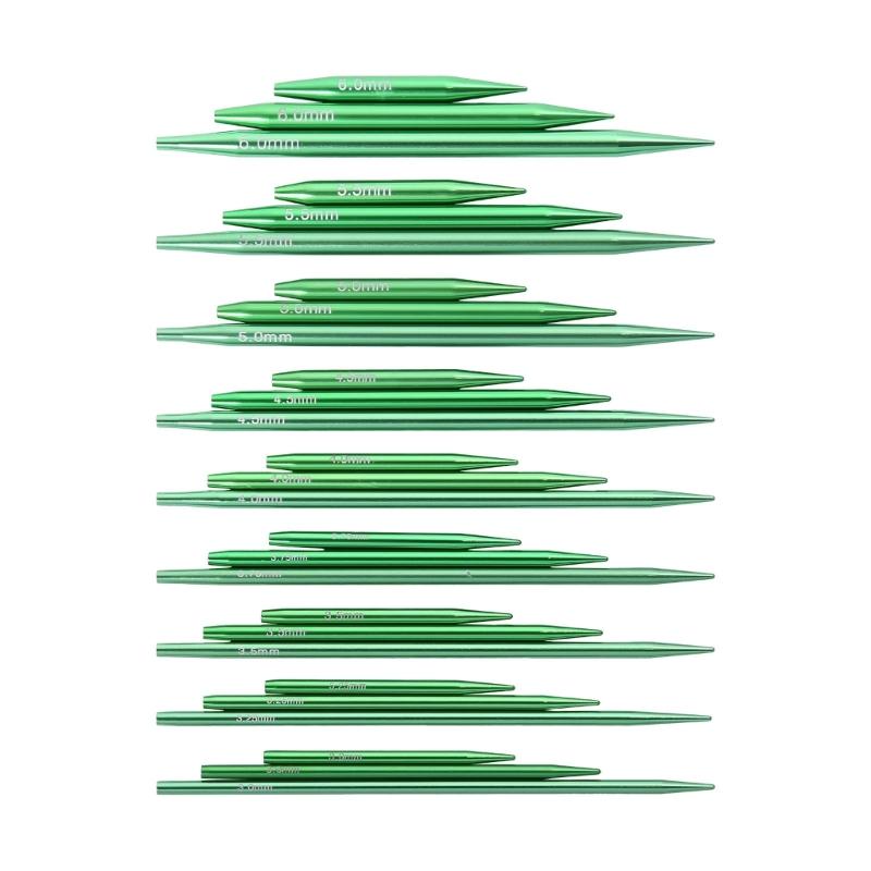 9Pairs Interchangeable Circular Knitting Needle with Crochet Hook for Weaving Craft Project Aluminum Sweater Needle Set