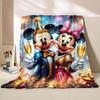 3D Mickey and Minnie Mouse Blankets Ultra Soft Cozy Blanket Lightweight Fleece Fuzzy Plush Throw Blankets for Bed Chair Gifts