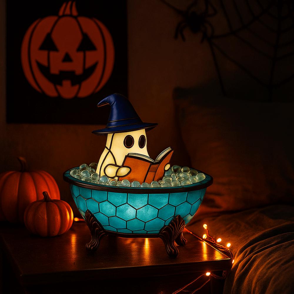 Cute Ghost Themed Bathtub Lamp Soft Color Change Ghost LED Light  for Bathroom Decor