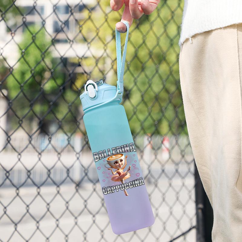 Tuang Tuang Tuang Printed 750Ml Water Bottle Anime Cartoon Large Capacity Drinking Cup Portable Outdoor Sports Water Cup Children Gift