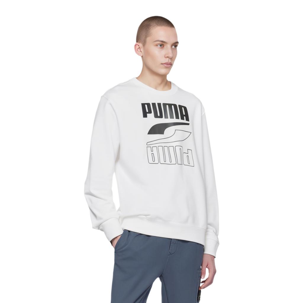 PUMA Sweatshirts Men's White Crew Neck Moderate Regular 585272-02