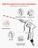 Car Cleaning Gun 6-9.2 Bar High-Pressure Air Blow Gun 2 Nozzles Blast Dust