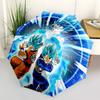 1pc Dragon Ball Z Super Saiyan Blue Goku Vegeta Saiyans Automatic Folding Umbrella Portable 3-Fold Design with Iron Frame Outdoor for Fans, Travelers,