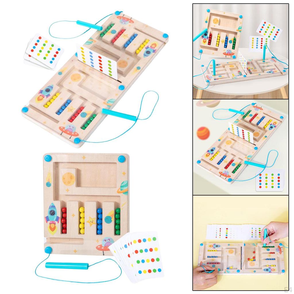 Montessori Toys Early Educational Maze Borad for Kids 1 2 3 Years Old Travel Single Player