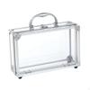 Organizador de Joyas Estuche de Aleación de Aluminio Portátil con Pestillo Viaje Cosmético Maquillaje