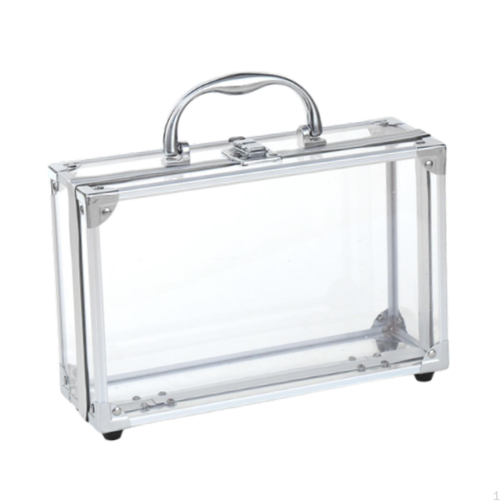 

Jewelry Organizer Aluminum Alloy Carrying Case Portable with Latch Travel Cosmetic Makeup