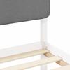 Bed Frame with Padded Headboard Light Grey 120 x 190 cm