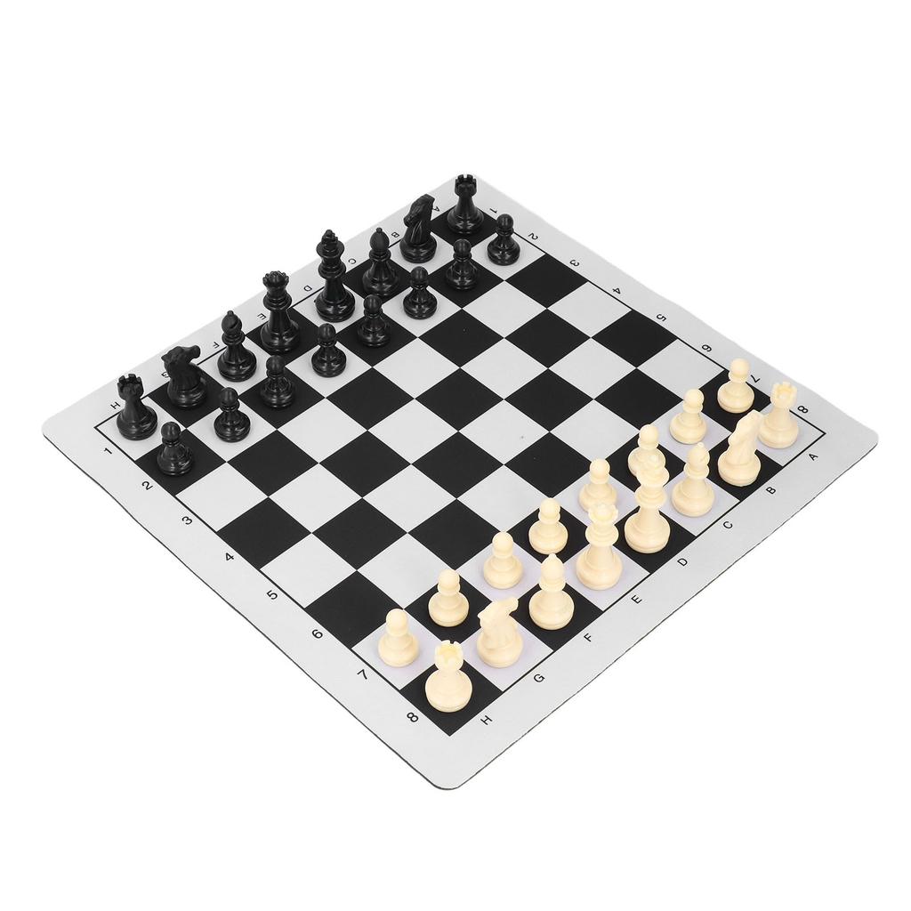 Travel Chess Board Game Set Professional Standard Folding Roll Up Travel Chess Board with 32 Chess