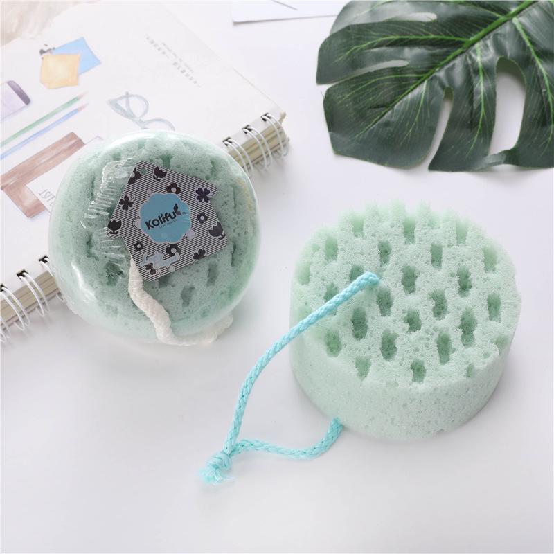 Small Honeycomb Bath Sponge for Kids and Adults - Solid Color