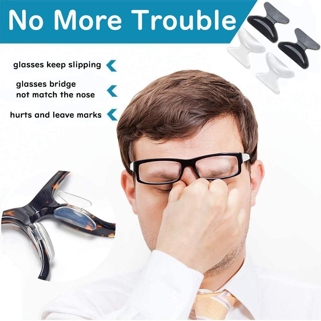 Silicone Anti Slip Nose Pad Sticker Plastic Glasses Acetate Eyeglasses Height Increase Part Accessory