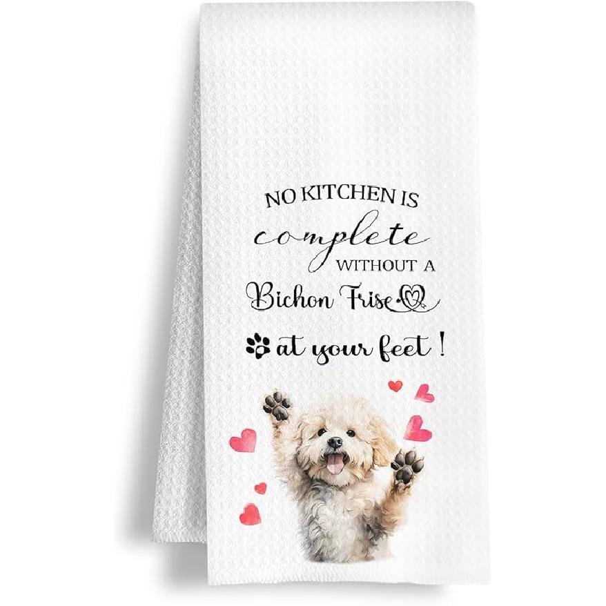 Funny Dog Kitchen Towels, Dog Lover Mom Dad Gifts Dish Tea Towels, in This House We Narrate The Dogs Thoughts Decorative Hand Towel for Bathroom Casual