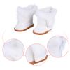 1 Pair Mini Doll Shoes Plush Winter Snow Boots Dolls Accessories for 18 Inch Dolls (White)