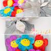 LOZIZI Smile Flower Plush Bouquet, Korean Artificial Never-Wilting Flowers, Gift for Birthday, Anniversary & Get Well, with Message Card, Purple