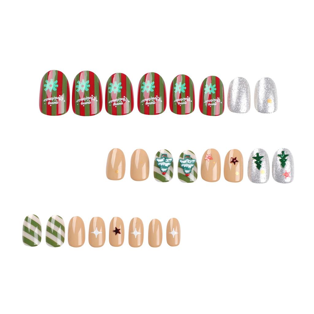 Women's Christmas Snowflake Wearable Nails Wearable Nails Fake Nails NailsGlue 2ml
