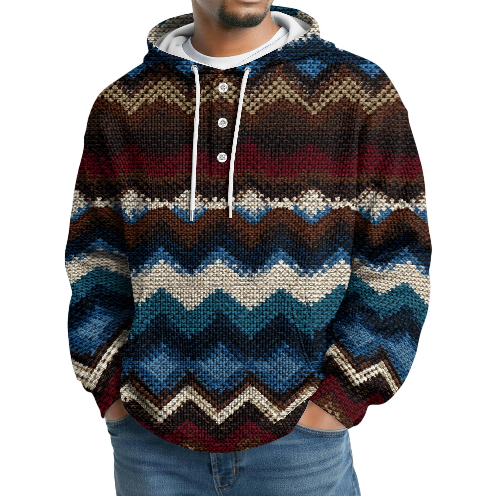 

Чоловічий в язаний худі повсякденний світшот з довгим рукавом M